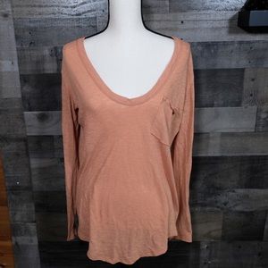 NWOT FREE PEOPLE Mineral Wash Off Shoulder SZ SM
